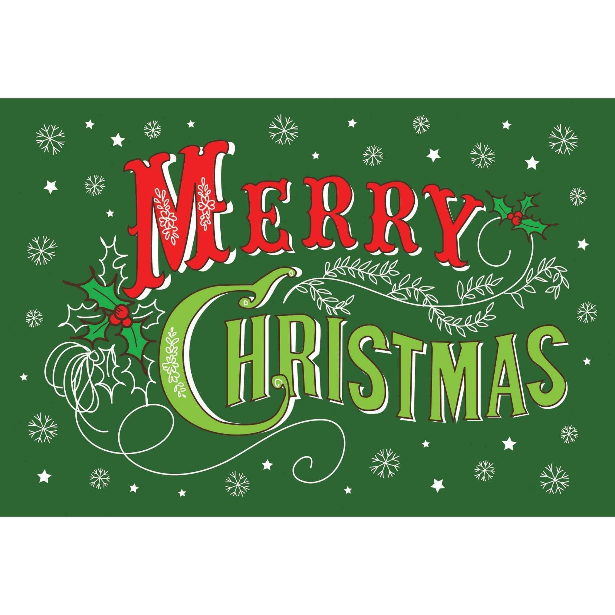 Vintage Text Christmas card featuring a festive design for son from Pictura, ideal for seasonal holiday greetings.